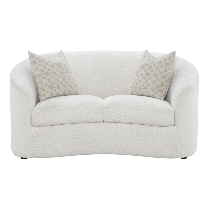 Rory Latte 3-piece Upholstered Sloped Arms Living Room Set