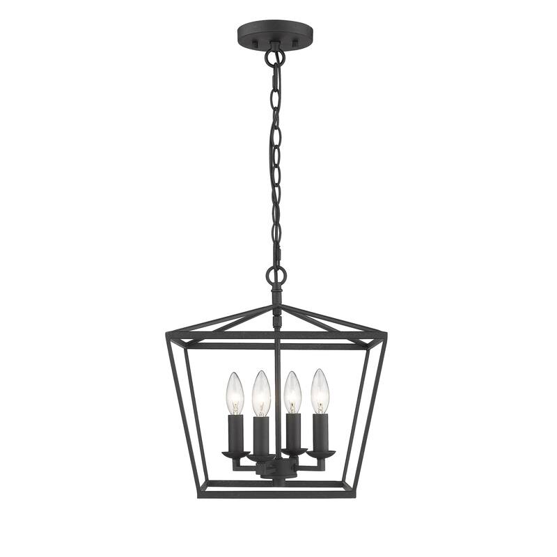 Mini Lantern Ceiling Light and Pendant in Black