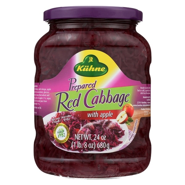 Kuhne Red Cabbage with Apples - Case of 12 - 24 oz.