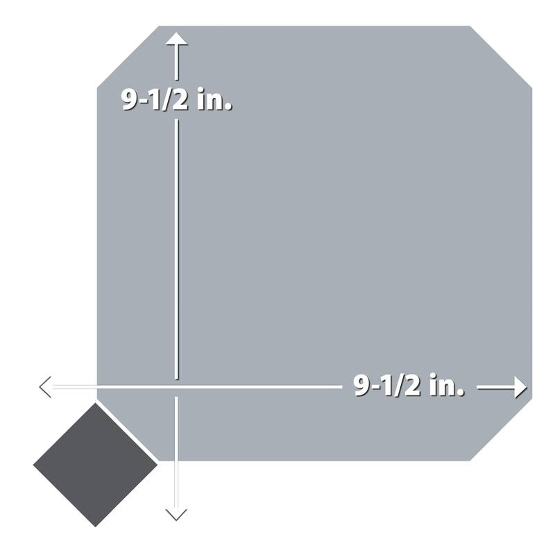 Merola Tile Vaudeville Octagon Humo with Taco Multi 7-7/8" x 7-7/8" Porcelain Floor and Wall Tile