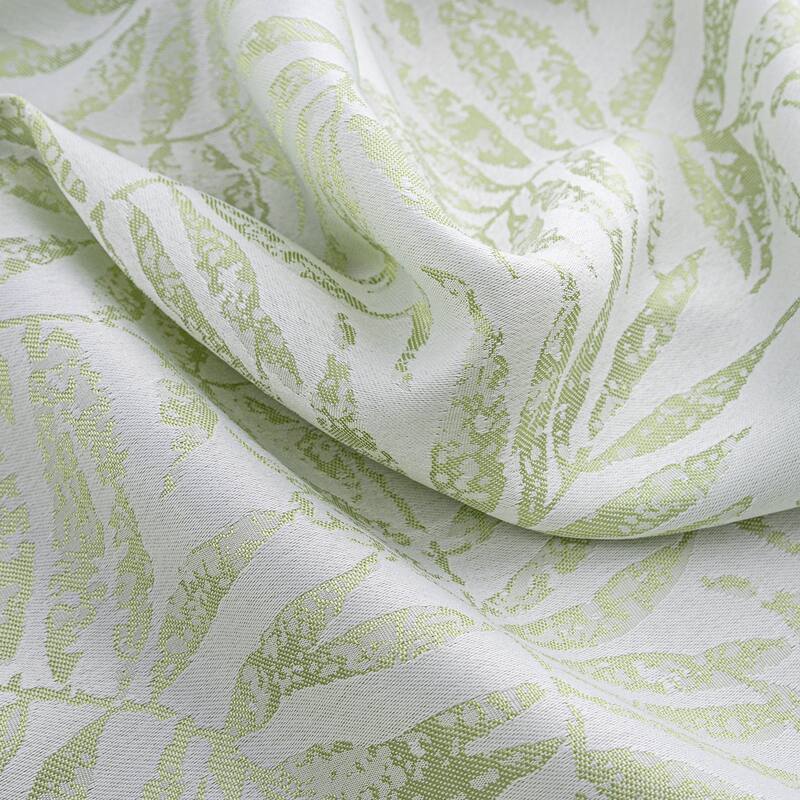 Liana Leaves Woven Jacquard Window Curtain Set