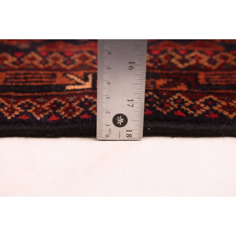 ECARPETGALLERY Hand-knotted Teimani Dark Navy Wool Rug - 3'2 x 5'3