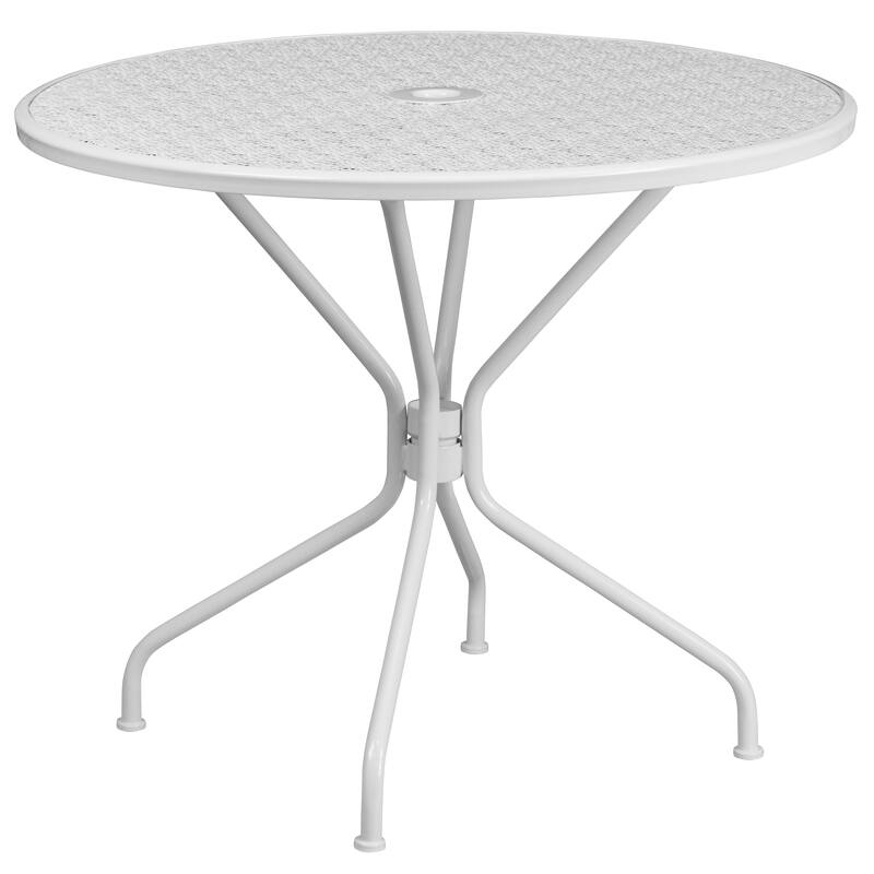35.25'' Round Indoor-Outdoor Steel Patio Table - 32.5"