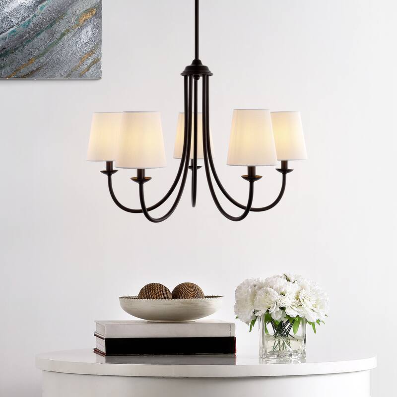 SAFAVIEH Lighting Aletha Chandelier - 26" W x 26" D x 27-57" H