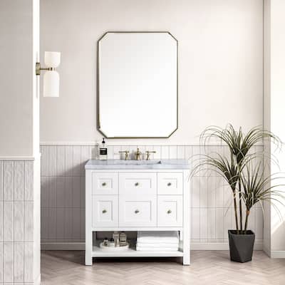 James Martin Vanities Breckenridge 36" Single Vanity, Bright White