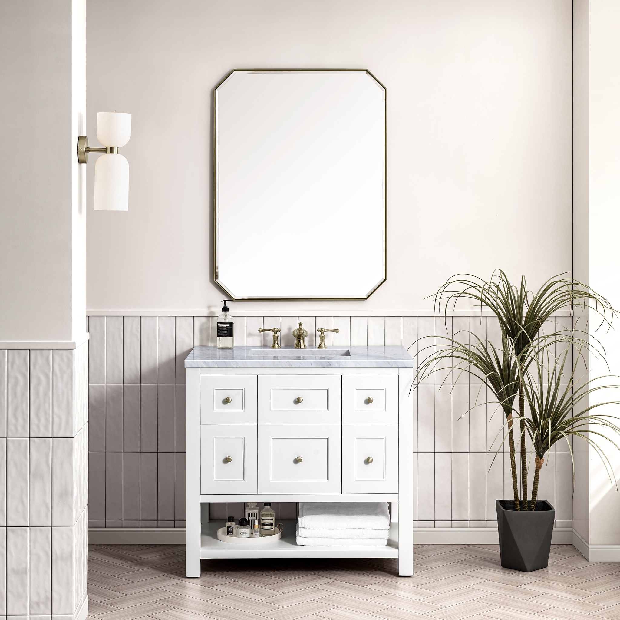 James Martin Vanities Breckenridge 36" Single Vanity, Bright White