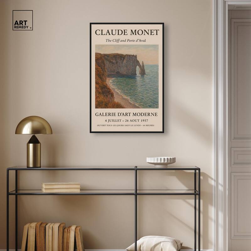 Monet's Seascape Canvas by Art Remedy
