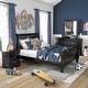 preview thumbnail 1 of 66, Furniture of America Mayday Traditional Solid Wood Kids 4-Piece Sleigh Bedroom Set Black - Twin