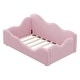 preview thumbnail 9 of 11, Upholstered Toddler Bed with Cloud Design and Safety Guardrails