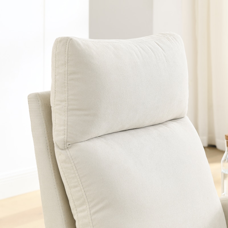 27.6" High Back Rocking Chair with Two Side Pockets
