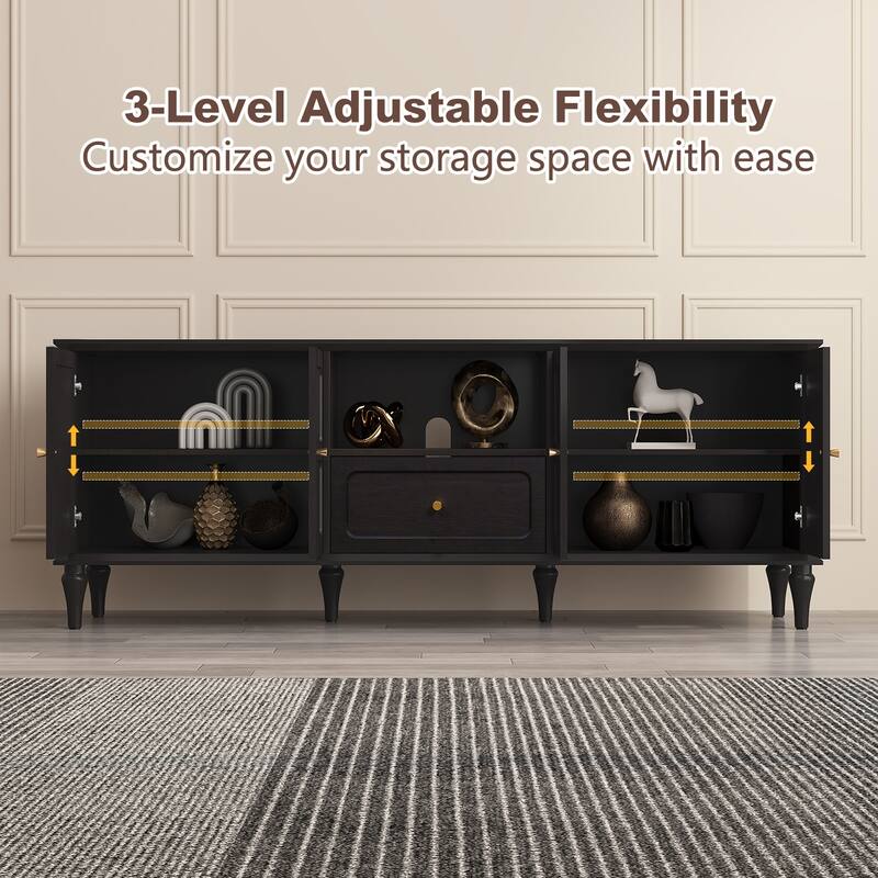 67" Mid-Century TV Stand for TVs up to 75"