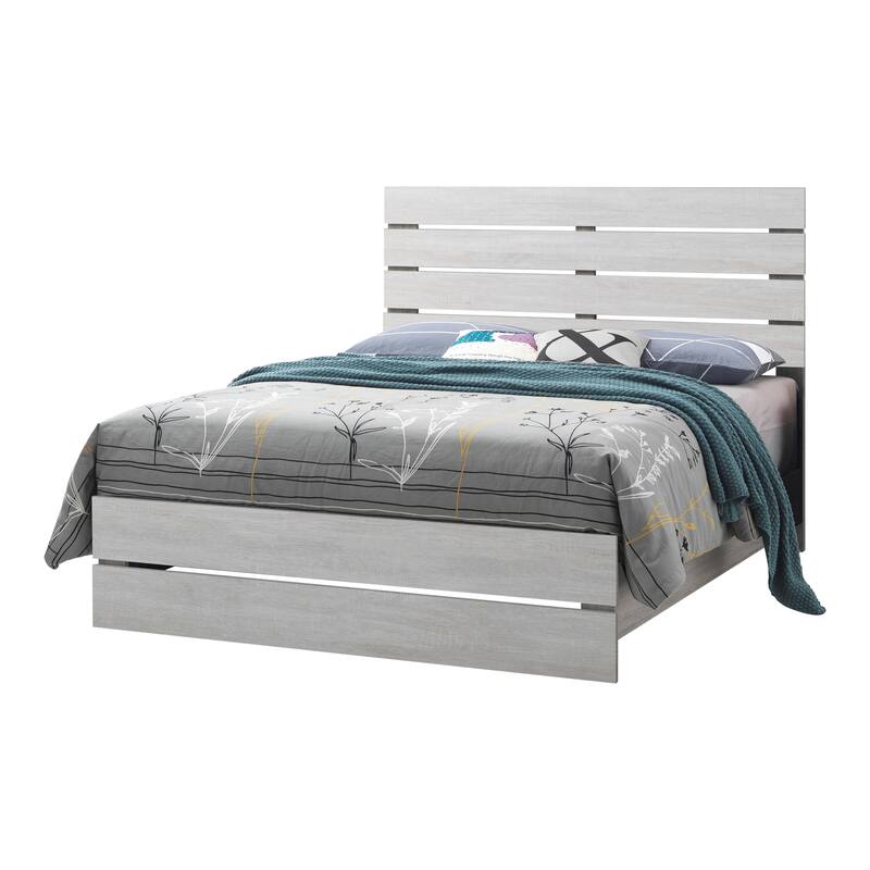 Geary 5-piece Slatted Headboard Panel Bedroom Set with 2 Nightstands