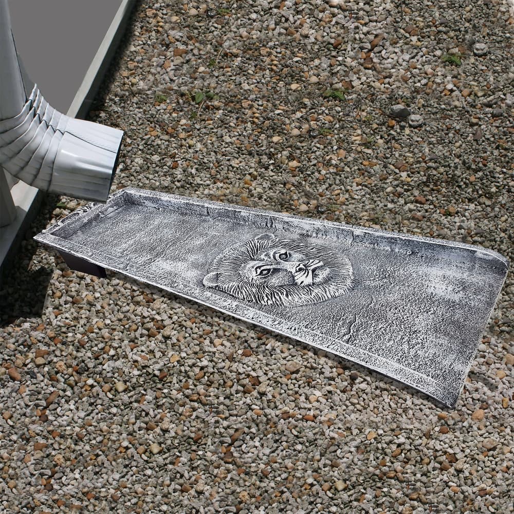 Lion Cast Aluminum Downspout Gutter 24 in. Splash Block