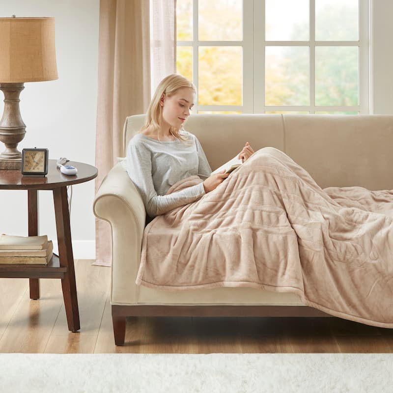 Woolrich Heated Plush to Berber Throw