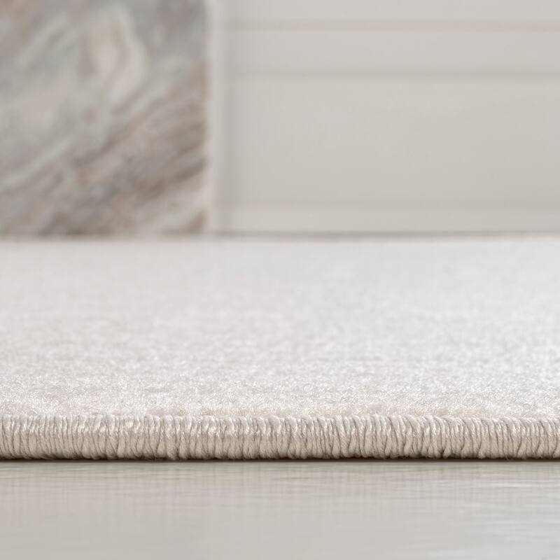 JONATHAN Y Anders High-Low Modern Scandinavian Arch Stripe Monotone Ivory Indoor/Outdoor Rug