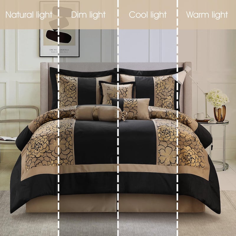 Nanshing Hermonie Floral 7-Piece Bedding Comforter Set
