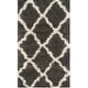 preview thumbnail 22 of 162, SAFAVIEH Dallas Shag Giusy Trellis 1.5-inch Thick Rug 3' x 5' - Dark Grey/Ivory - Rectangle