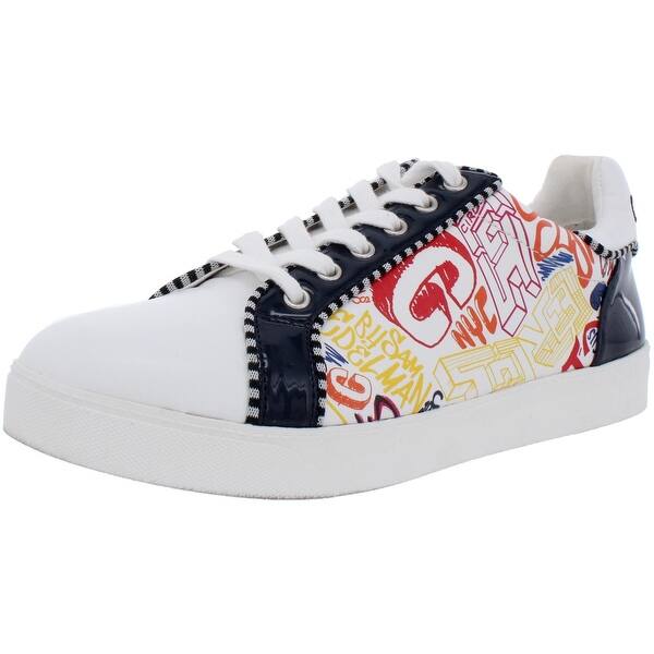 Shop Circus By Sam Edelman Womens Carson Fashion Sneakers Low Top Graffiti White Multi Overstock 31718255 8 Medium B M