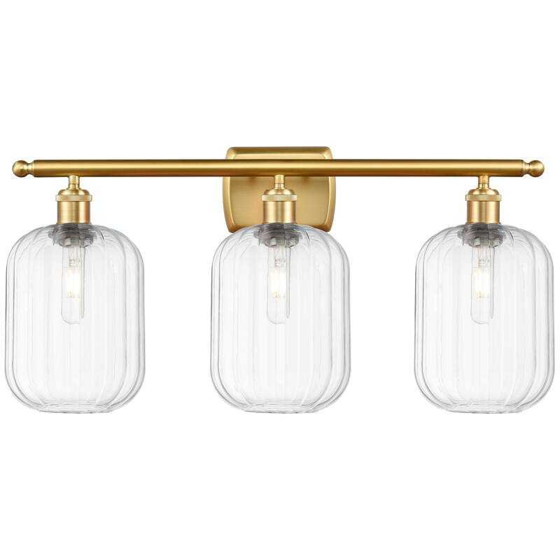 Innovations Lighting Endless Possibilities Ballston - Preston - 3 Light 27" Jar Shade Bath Vanity Light - Clear/Satin Gold