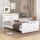 preview thumbnail 3 of 27, Upholstered Platform Bed with Storage Headboard