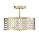 preview thumbnail 2 of 7, Meridian M60016 2 Light 13" Wide Semi-Flush Drum Ceiling Fixture