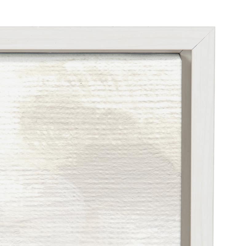 Kate and Laurel Sylvie Sahara Gray Framed Canvas by Alexander Ginzburg