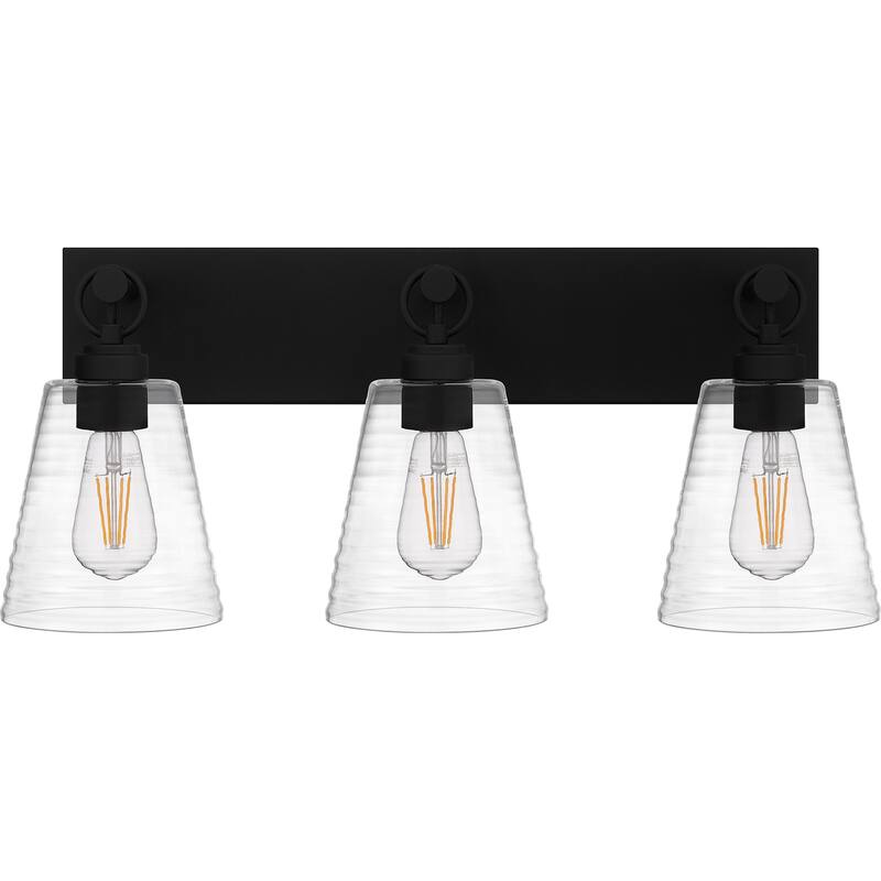 Dacosta 3-Light Earth Black Bath Light