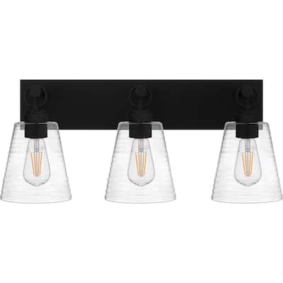 Dacosta 3-Light Earth Black Bath Light