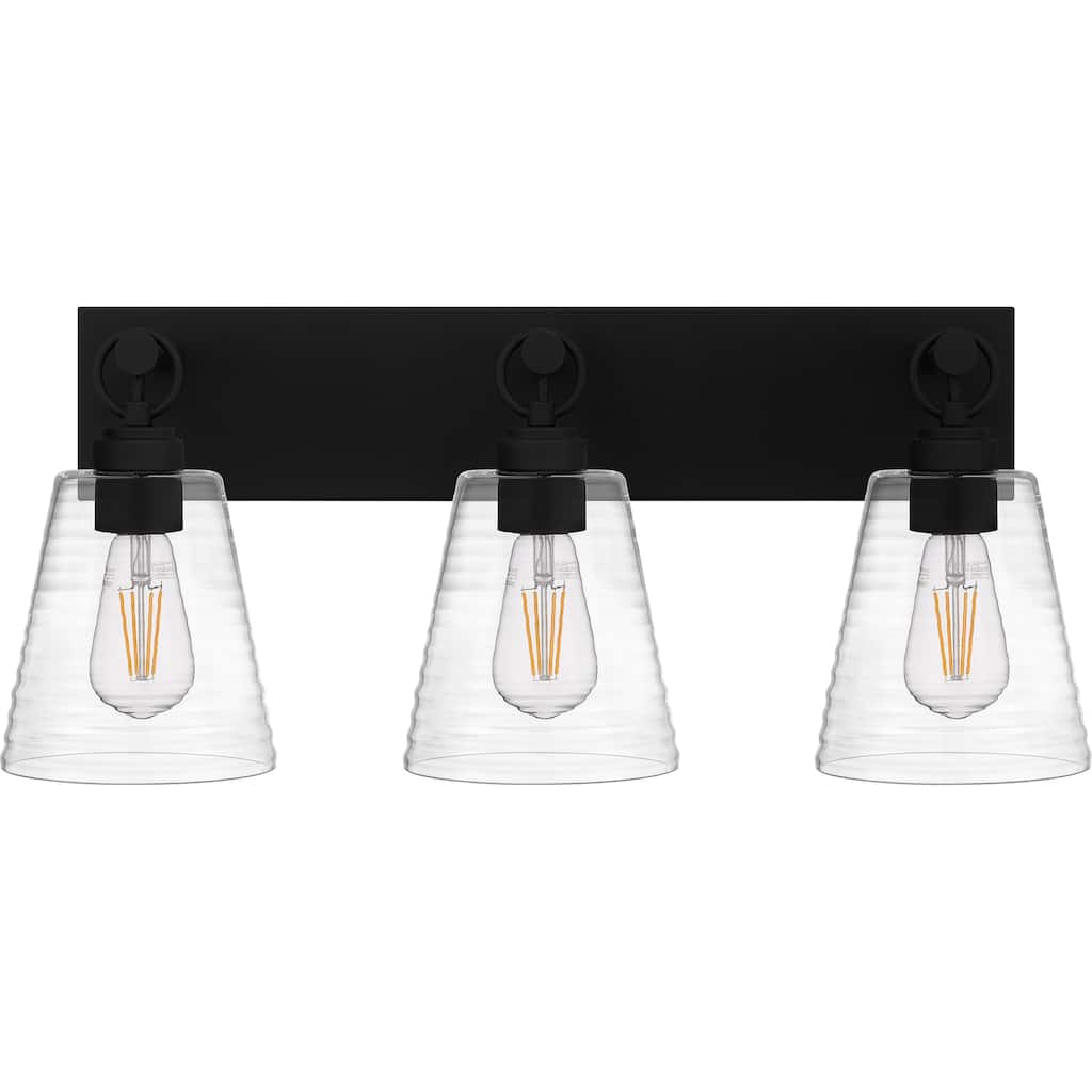Dacosta 3-Light Earth Black Bath Light