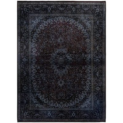 Overdyed One-of-a-Kind Hand-Knotted Area Rug - Red - 11' 3" x 14' 10"