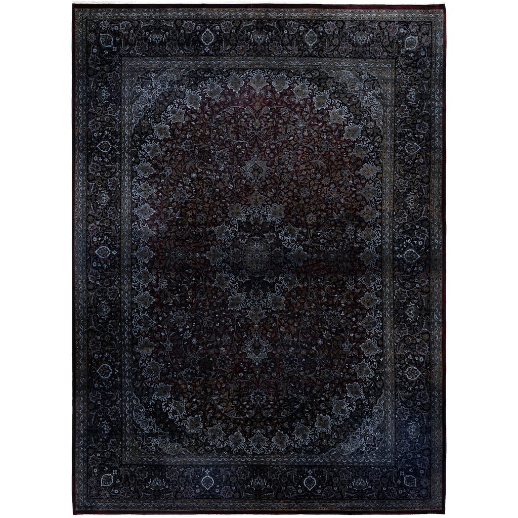 Overdyed One-of-a-Kind Hand-Knotted Area Rug - Red - 11' 3" x 14' 10"