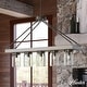 preview thumbnail 1 of 14, Hunter Devon Park 5-Light Linear Chandelier - Kitchen Island, Dining Room - Rustic, Farmhouse Onyx Bengal
