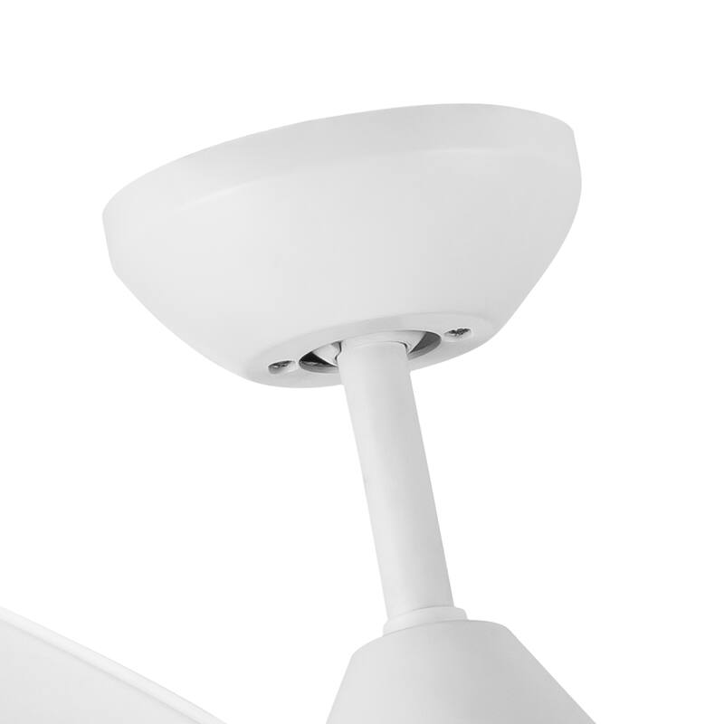 56 in. Dimmable Integrated LED Indoor White Ceiling Fan with Reversible Motor and Remote - 56 INCHES
