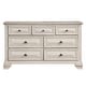 preview thumbnail 4 of 4, Roundhill Furniture Renova Distressed Parchment 7-Drawer Dresser with Mirror