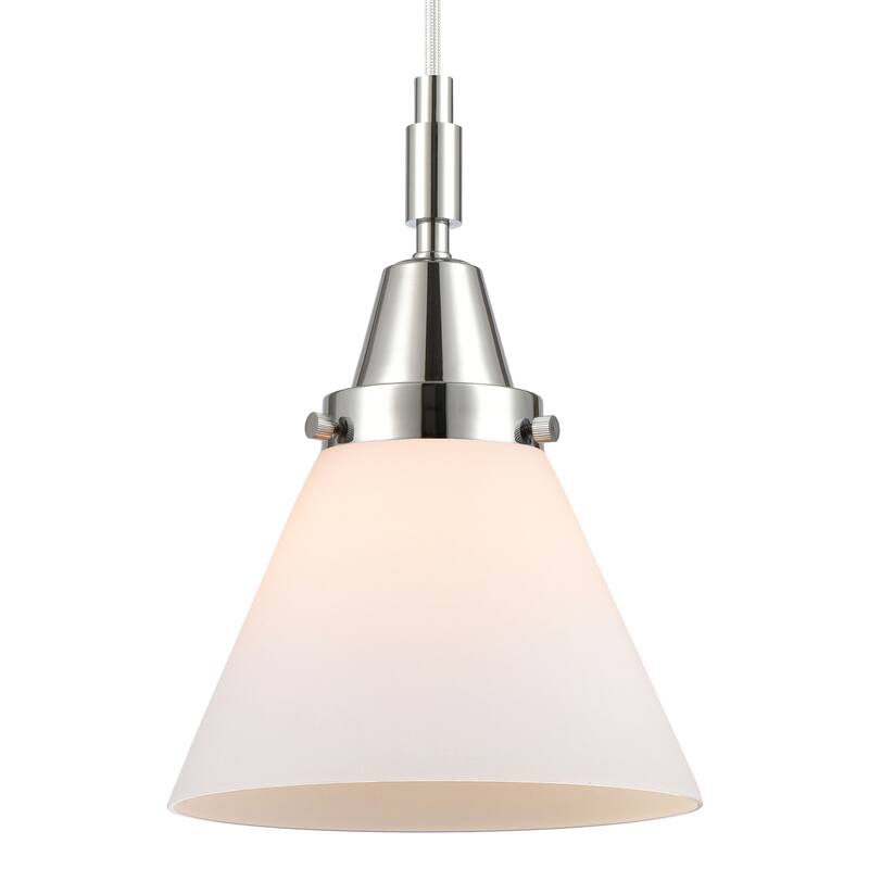 Innovations Lighting 447-1P-G41 Cone 8" Wide Mini Pendant with Matte - Polished Chrome