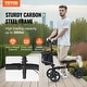 preview thumbnail 10 of 19, VEVOR Folding Knee Scooter, Carbon Steel Steerable Knee Walker for Injured Ankle Foot Knee