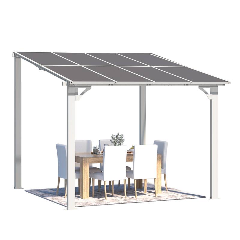 AECOJOY Wall Mounted Gazebos Pergola Gazebo Awnings for Backyard