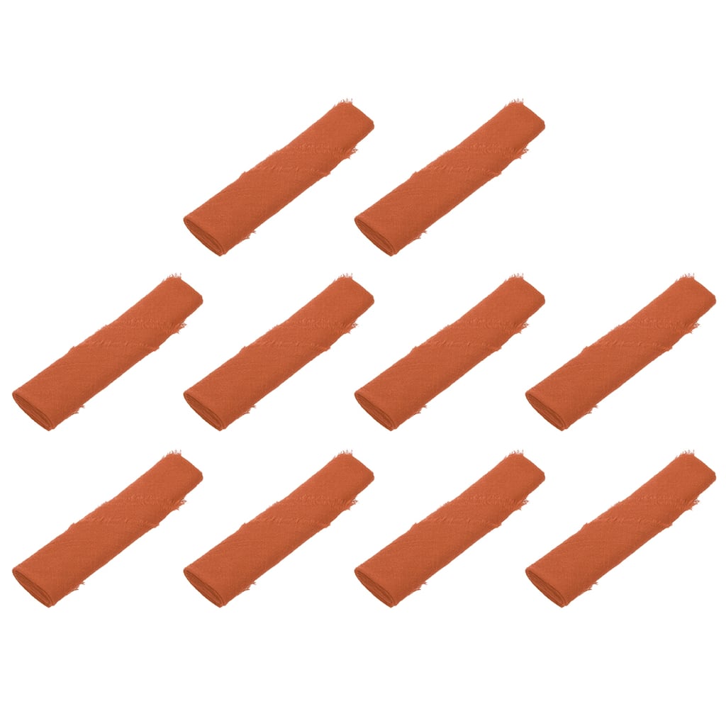 10pcs Cloth Napkins 16.5x16.5 Inches Cotton Linen Napkins with Fringe