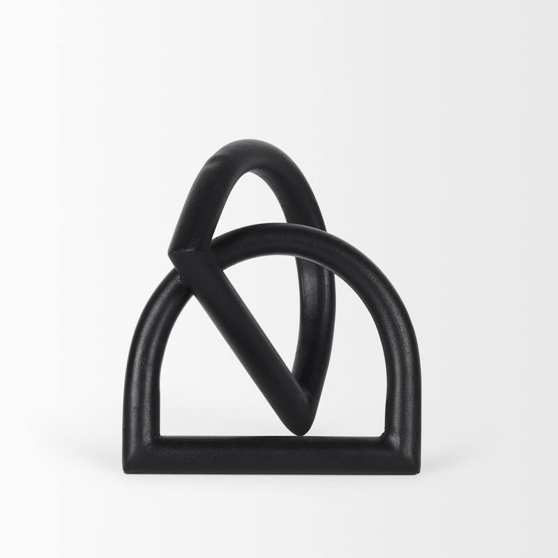 Locke Small Matte Black Metal Decorative Object - 5.1L x 4.7W x 5.3H
