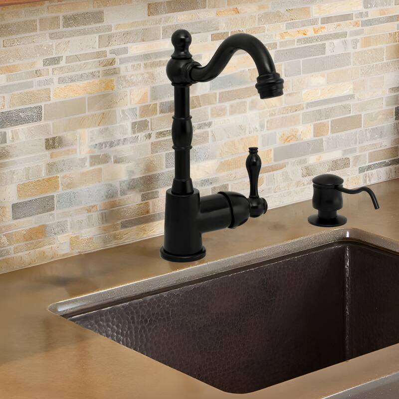 Built in Copper Soap Dispenser Refill from Top with 17 OZ Bottle - 3 Years Warranty