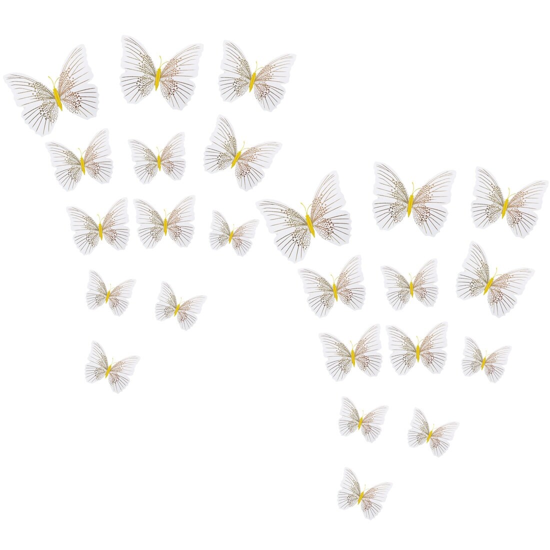 Shop 24pcs 3d Butterfly Wall Decal Art Diy Sticker For Christmas