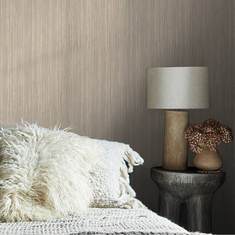 Fibre Stripe Mist Wallpaper