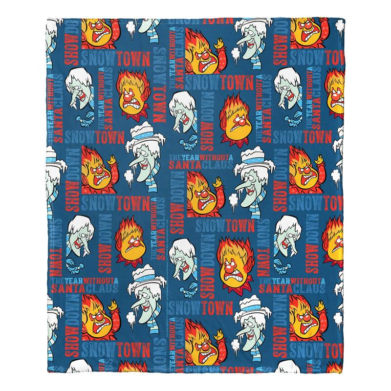 Warner Brothers A Year Without a Santa Claus Snowtown Showdown Silk Touch Throw Blanket
