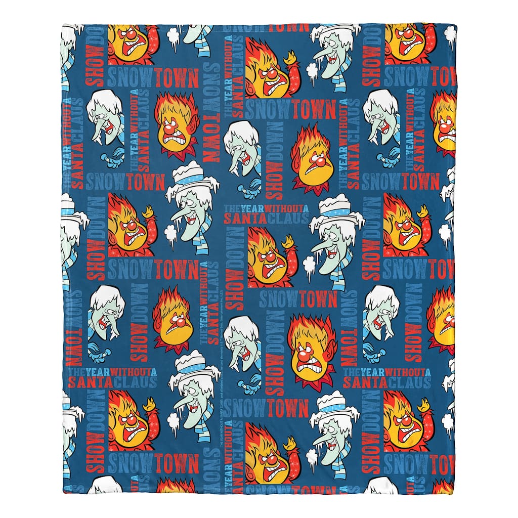 Warner Brothers A Year Without a Santa Claus Snowtown Showdown Silk Touch Throw Blanket