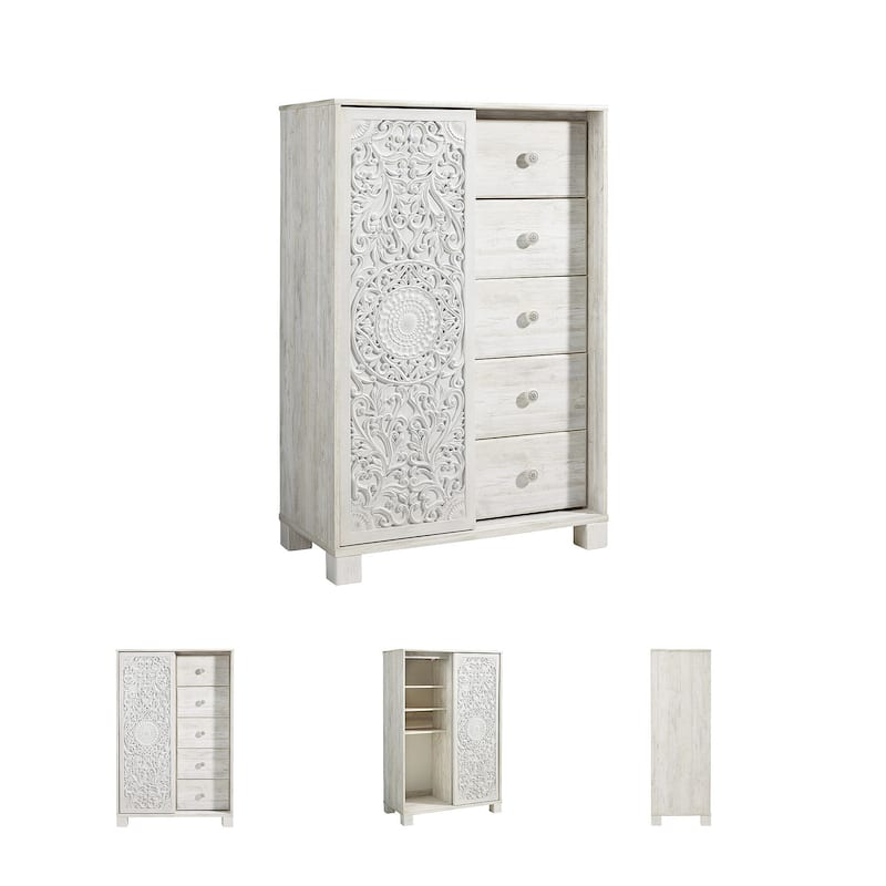 Paxberry Dressing Chest - Traditional Style - Whitewash