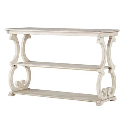 Lorraine Wood Scroll TV Stand Sofa Table by iNSPIRE Q Classic