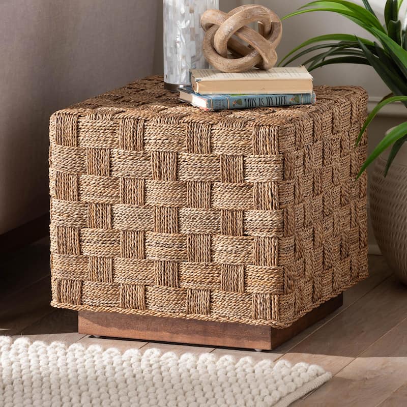 Karina Bohemian Natural Seagrass End Table