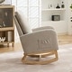 preview thumbnail 47 of 59, Mid-Century Modern Nursery Rocking Armchair Glider Rocker With Retractable Footrest For Living Room