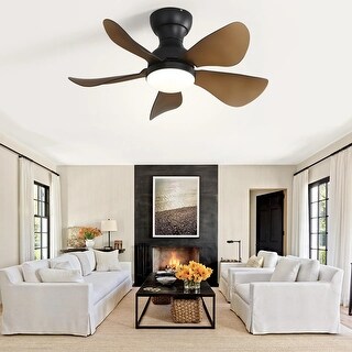 Low Profile Ceiling Fan Flush Mount Ceiling Fan with Light Reversible ...