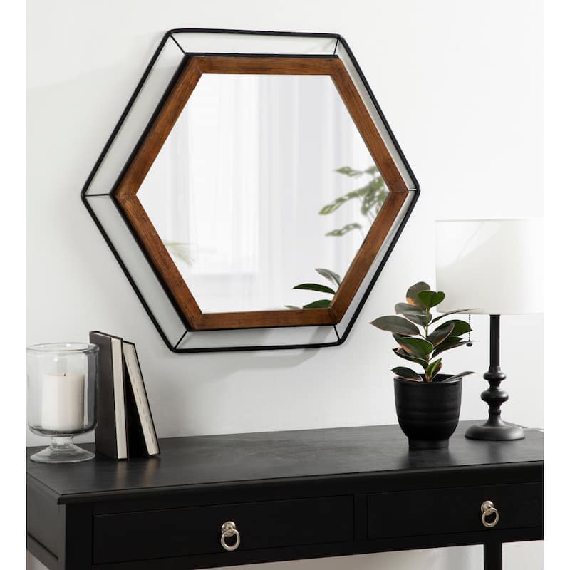 Kate and Laurel Wesman Framed Wall Mirror - 28x28